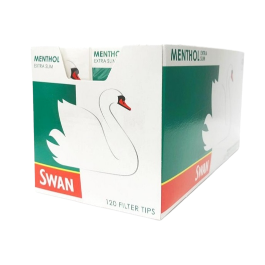 Swan Extra Slim Menthol Filter Tips - 120 pack (Box of 20)