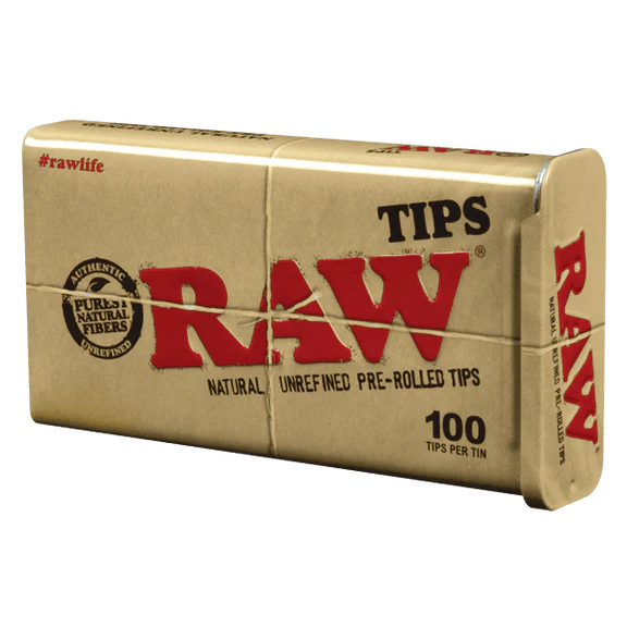 RAW 100x Pre-Rolled Tips Tin (Box of 6)