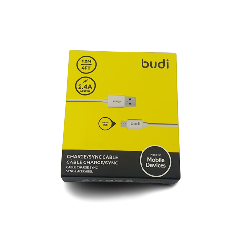 Budi 1.2m USB to Micro-USB Cable (2.4 amp)