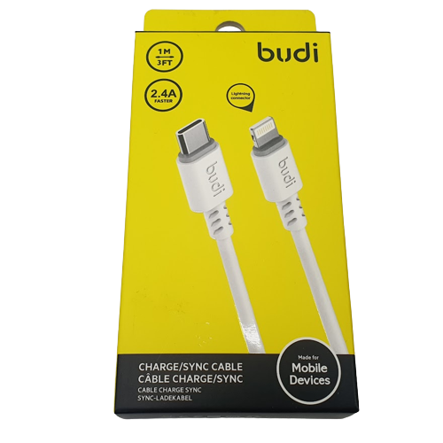 Budi 1m USB-C to Lightning Cable (2.4 amp)