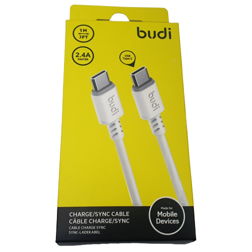 Budi 1m USB-C to USB-C Cable (2.4 amp)