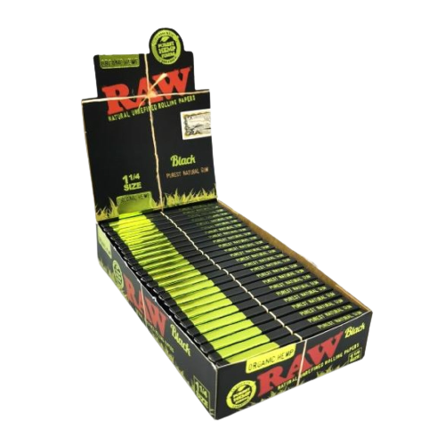 RAW Black Organic Hemp 1¼ Slim