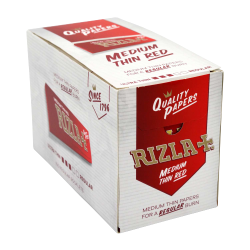 RIZLA+ Medium Thin Red (Box of 100)