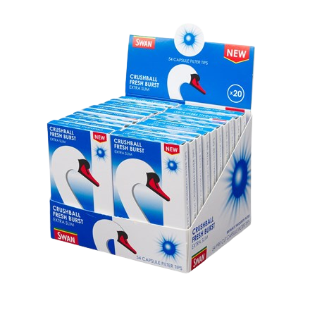 Swan Crushball Fresh Burst Extra Slim Filters - 54 pack (Box of 20)
