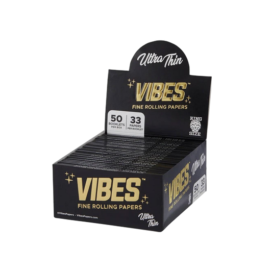 VIBES Black Kingsize Slim Papers - Ultra Thin