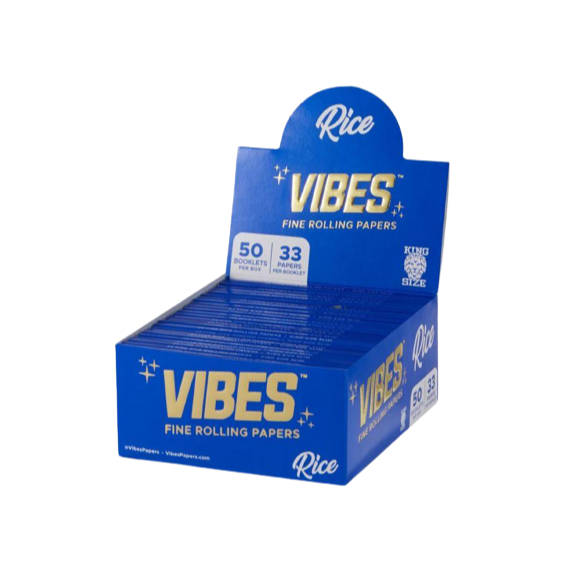 VIBES Blue Kingsize Slim Papers - Rice