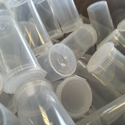 Pop Top Containers - 13 Dram Smell Resistant Bottles (Box of 315)