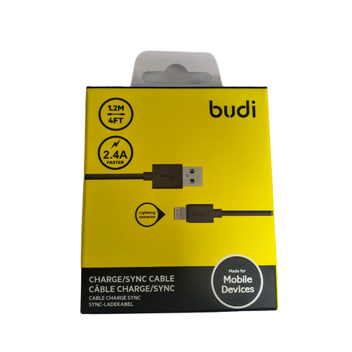 Budi 1.2m USB Lightning Cable (2.4 amp)