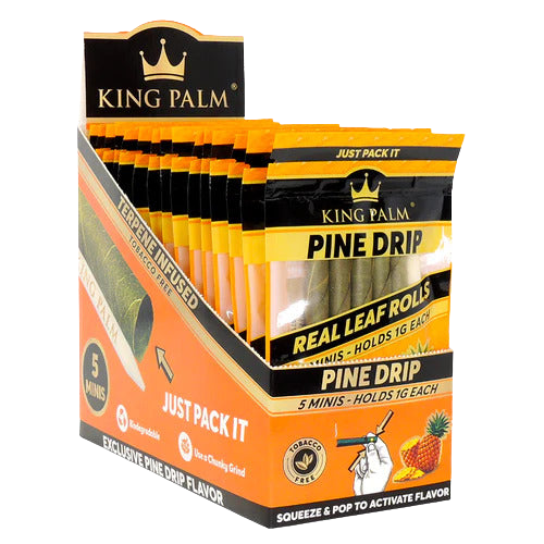 King Palm Mini Leaf Rolls 5-pack - Pine Drip (Box of 15)