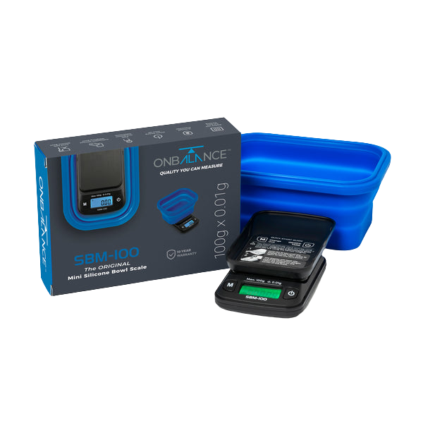 SBM-100-BL On Balance The ORIGINAL Silicone Bowl Scale - Blue 100g x 0.01g