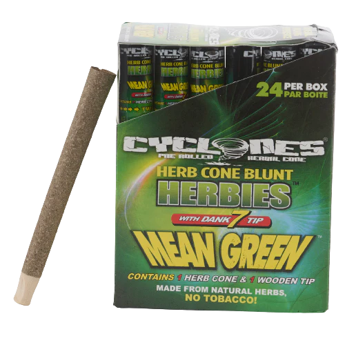 Cyclone Herbies Mean Green Pre Rolled Hemp Wraps