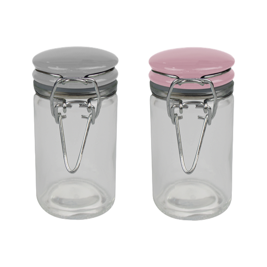75ml Glass Smellproof Jar with Flip Top Mechanism (2 Colours)
