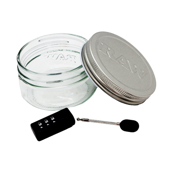 RAW Smellproof Cozy & Jar - 6oz + Combination Lock